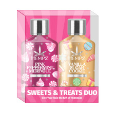 Hempz Holiday Mini Lotion Drkov sada Ruov mta peprn a matn vanilka Cukrov suenky Moisturizer Sweets & Treats Duo 2,25 oz