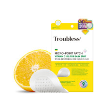 Troubless Micro Patch Plus Vitamina C - Cerotto idrocolloidale Zit per segni ostinati con il 10% di vitamina C - Piramidi microdissolventi per ad