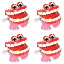The Dreidel Company Wind Up Teeth Chomping & Chattering Teeth with Googly Eyes Toys for Kids Birthday Party Favors Novelty and Gag Gifts 1.75"""" Inch
