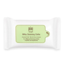 Pixi Beauty Milky renseklude |Rensning Beroligende og fugtgivende Engangsh?ndkl?der til ansigtet| Pakke med 10 ansigtsservietter