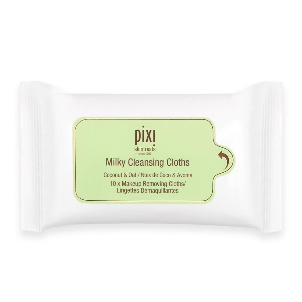 Pixi Beauty Milky Cleansing Cloths |Cleansing Soothing And Hydrating Disposable Face Towelettes| Pack Of 10 Face Wipes