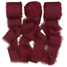 S SHUNSTONE Burgundy Ribbon Chiffon 1,5 x 7Yd x 3 rullaa kastanjanruskea nauha lahjapaketointiin hkoristeisiin onnittelukortti morsiuskimppu (3 rul