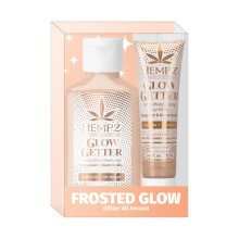 Hempz Frosted Glow Kit Illuminating Mini Body Lotion and Shimmer Lip Gloss Duo Limited Edition Glitter Gift Set 2,25 oz a 0,44 oz