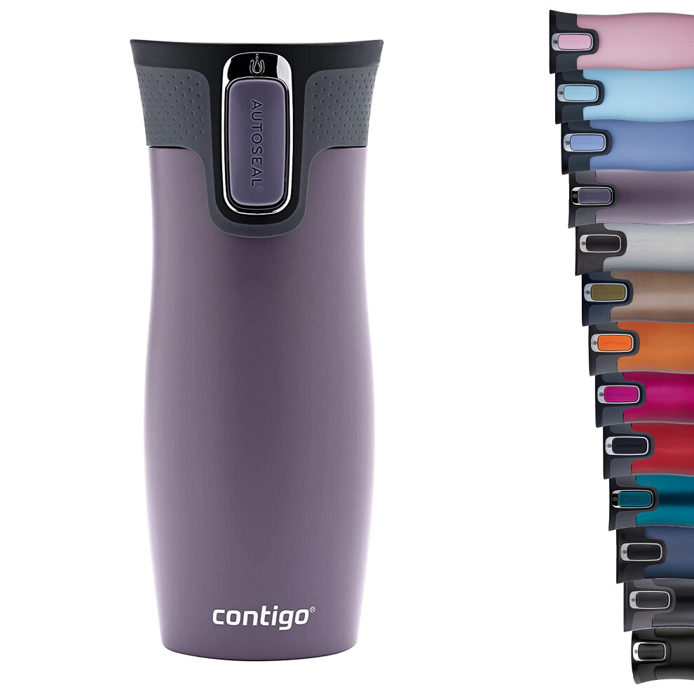 Contigo Unisexs West Loop Autoseal Thermobecher, Edelstahl Isolierbecher, Kaffeebecher To Go, Bpa Frei, Auslaufsicherer Reisebecher Mit Easy-Clean-Dec