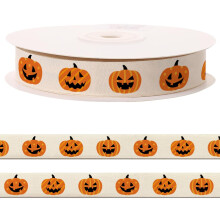 10 Jardin Halloween Nauha askarteluun Ompelu 5/8 tuuman Pumpkins Nauhat lahjapakkaukseen Sisustus Hiusrusettitarvikkeet
