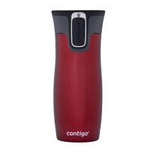 Taza de viaje Contigo West Loop Autoseal, de acero inoxidable, trmica, a prueba de fugas, con tapa fcil de limpiar y sin BPA, 470 ml, color roj