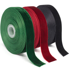 Swedin fluwelen lint set 1 30 meter (3 rollen 10 meter/rollen bordeaux donkergroen zwart) fluwelen lint voor cadeauverpakking, bloemboeket, strikken