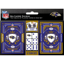 Baltimore Ravens NFL 2 csomagos jtkkrtya s kockakszlet - Prmium minosgu oktatsi s szrakoztat tevkenysg gyerekeknek s csaldoknak - Nagy