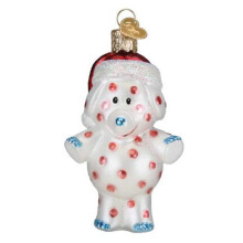 Old World Christmas Spotted Elephant Glass Blown Ornament for Christmas Tree Handcrafted Holiday Decoration Rudolph Collection