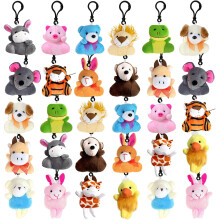 Jnnzzggu 30 STK Mini Plys Leget?j S?de Plysdyr Plys N?glering S?t Dyr Leget?j til B?rn P?ske Kurvestoppere Festgaver Klassev?relsesgave