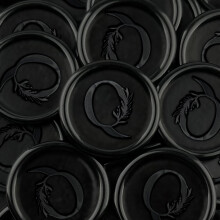 100 Stck schwarze Wachssiegel-Aufkleber, handgefertigt, Vintage-Botanikbltter, selbstklebende Buchstaben-Wachsaufkleber fr Hochzeit, Party, Ei