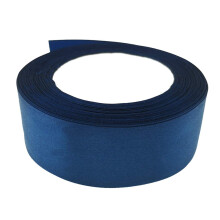 Effen kleur satijnen lint voor ambachtelijke cadeauverpakking Haarboog Bruiloft Deco (donkerblauw 1-1/2 """" x 25 yards)
