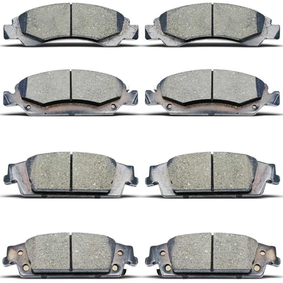 Dyzjkwjw D1363 D1707 Front Rear Ceramic Brake Pads Set Fit For Cadillac Escalade/Escalade Esv For Chevrolet Silverado 1500/Suburban/Tahoe For Gmc Sie 696168905617