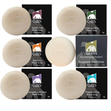 GENTS Scheerzeep voor heren, 97% volledig natuurlijk, verrijkt met sheaboter en glycerine, cre?rt een rijke schuimvorm (vari?eit van 6 stuks)