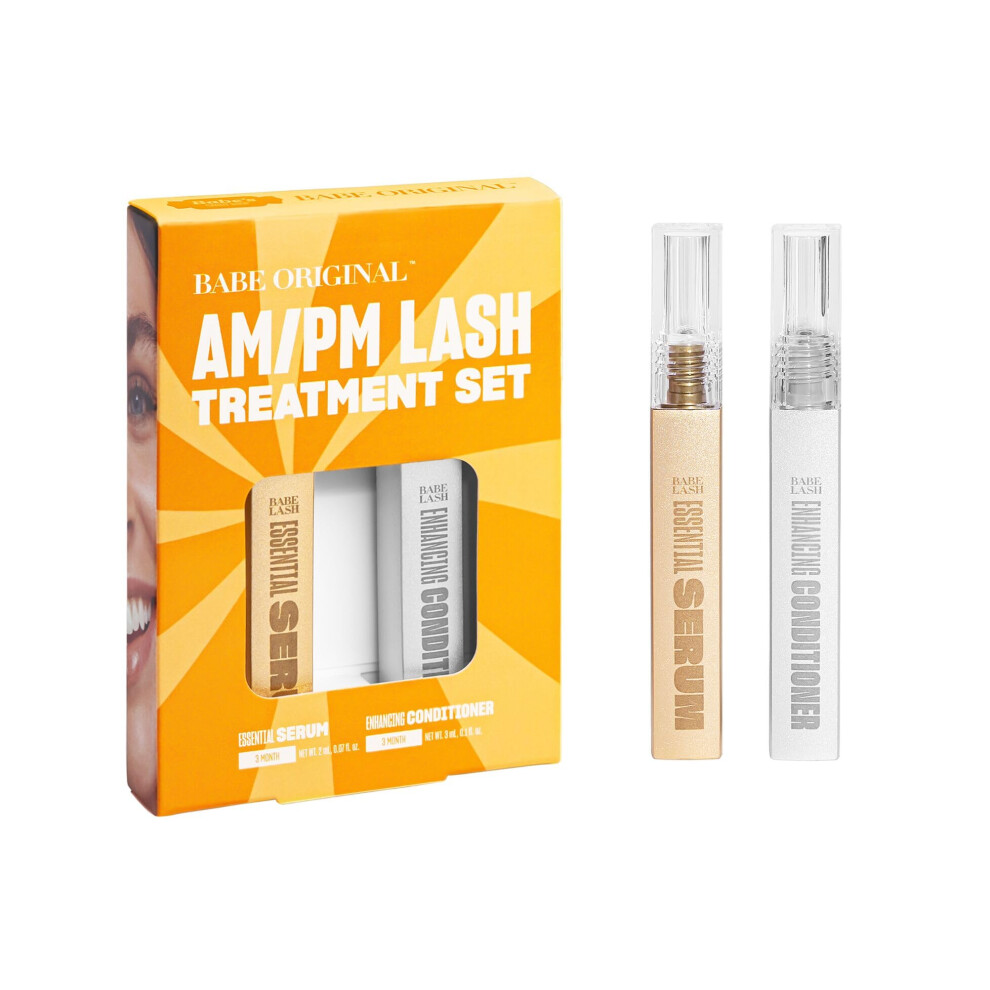 Babe Original Gold Lash Serum Am/Pm Kit - 2Ml Babe Lash Essential Serum & 3Ml Enhancing Conditioner ( Box)