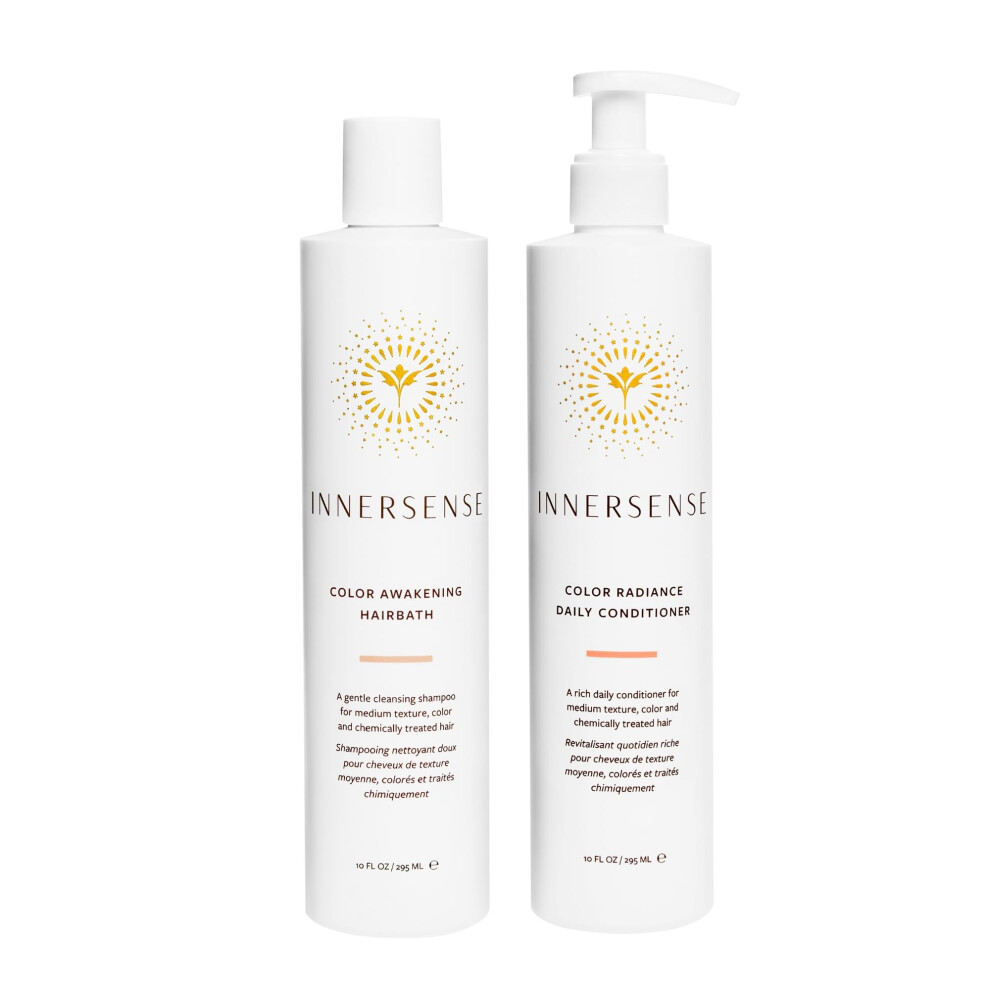 Innersense Organic Beauty - Color Awakening Hairbath Shampoo + Daily Conditioner Duo | Non-Toxic Cruelty-Free Clean Haircare (10 Fl Oz Each)