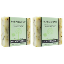 Plantlife Sapone Bar alla Menta Peppermint Confezione da 2 - Sapone Idratante e Lenitivo