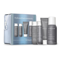 Living Proof Hydrated Hair Essentials Kit obsahuje cestovn velikost Perfect hair Day Shampoo Conditioner 5 v 1 stylingov a such ampon (hodnota