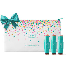 Thrive Causemetics Set regalo trucco stick colorato Triple Threat per donne: fard illuminante abbronzante e stick contouring Formula trucco viso
