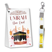 Umrah Dua Kaarten met Lanyard - 21 Flashcards Stap-voor-Stap Umrah Gids met 20 Essentiële Duas