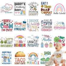 20 kpl 5,5 tuuman vinyyli DTF-lmmnsiirtoja vauvanvaatteille ja hauskoja vrikkit sanontoja Onesies Body-puvuille ruokalaput ja tee-se-itse-suihku