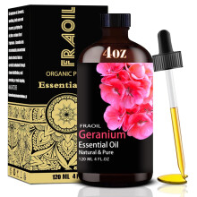 Geranium eteerinen ljy Geranium Oil 4 Fl Oz 120 ml diffuusorikostuttimen joogapuhdistukseen tee-se-itse kynttilsaippua tuoksulahja naisten eteerise