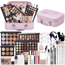 Rejse-makeup-s?t Makeup-s?t til teenagepiger Make-up-gaves?t til kvinder med makeup?ske ?jenskyggepaletter Foundation Concealer b?rster s?t (farv