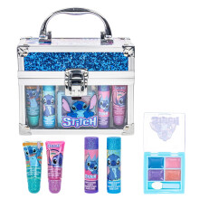 Il set di mini valigie Disney Stitch Beauty include un tubo per lucidalabbra, balsamo per labbra, lucidalabbra compatto per feste per ragazze, pi