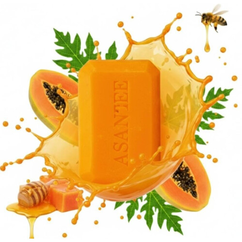 Asantee Sapone ASANTEE PAPAYA E MIELE 4,40 Oz (confezione da 6) 1