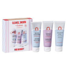 Kit de limpieza y hidrataciσn First Aid Beauty Cleanse Smooth + Hydrate: set de regalo para el cuidado de la piel con limpiador facial en formato
