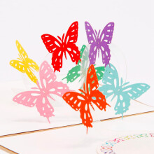 Tarjetas de felicitaciσn 3D desplegables ENJOYPRO, αrbol de Navidad cortado a lαser con sobre para Navidad y Aρo Nuevo (paquete de 1 mariposa 3D)