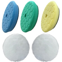 ZHYFC 5 Pack 6palcov letc podloky Orbitln letic podloky pro velk zaten pro lakovan povrchy Sada penovch vyrovnvacch podloek s hck