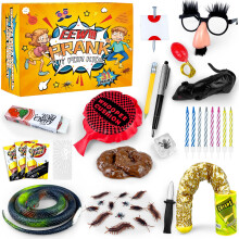 PPXMEEUDC 31 Pezzi Kit di Scherzi per Bambini Scherzi di Giocattoli Confezione Set Scatola per Regali Scherzi Pesce d'Aprile Scherzi Pratici per