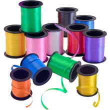 Playbees Curling Ribbon -12-Pack - 60 Foot Rolls - 240 Yards Balloon String Total - Assorted Colors B?nd til H?ndv?rk Gaveindpakning Julepynt Sno