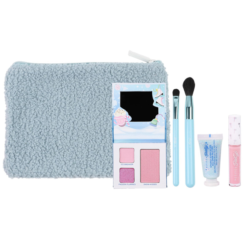 Petite 'N Pretty Sparkle Storm Makeup Gift Set For Kids Tweens And Teens - Cool Vibes Eye & Cheek Palette Brushes 10K Shine Lip Gloss Sparkly Eve