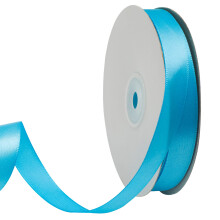 ORIKUKEET Turquoise Polyester Lint 5/8 Inch 50 Yards Enkelzijdig Glanzend Perfect voor doe-het-zelf Ambachten Bruiloft Decoratie Cadeauverpakking en