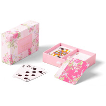 Laura Ashley English Garden speelkaarten - Set van 2 standaard kaartspellen in decoratieve opbergdoos - Floral Poker & Bridge-kaarten - Elegant c