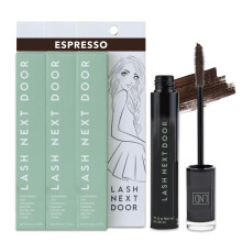 Lash Next Door Espresso Brown Mascara Volumizzante e Allungante Formula Senza Grumi A Prova di Sbavature 0,39 Fl Oz Confezione da 3