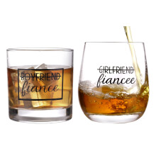 ZUUO Set van 2 Wijn Whiskey Glazen - Cadeaus voor Verloofden en Stellen