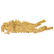 Totally Bamboo Destination Planche dcouper en forme de Long Island pour charcuterie et fromage Cadeau Long Island pour la dcoration de la m