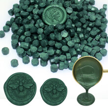 600 pcs Perles de Cire  Cacheter Vert Pin Andotopee Pastilles de Cire  Cacheter de Qualit Suprieure pour Sceaux de Timbres Invitations de Mar