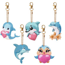 JBTM24 Diamond Painting Keychings Kits Oboustrann diamantov umeleck klcenky pro dospel DIY Art Keyrings Ornament Kits (Dolphin)