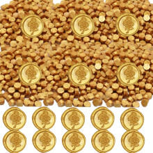 720 pices de perles de scellage de cire dores, perles de scellage de cire octogonales pour cartes de sceau de cire, invitations de mariage, paq