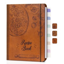 Livre de recettes vierge avec couverture en bois pour crire vos propres recettes Classeur de recettes pour recettes manuscrites Livre de recette