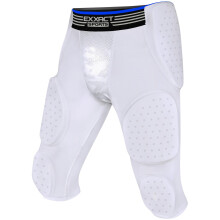 Exxact Sports Battle 7-pads ungdomsfodboldb?lte med koplomme Letv?gtspolstrede kompressionsshorts med integrerede Ultra Flex-puder Drengeb?ltefod