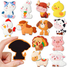 JOYIN 12 stk Animal K?leskabsmagneter til b?rn S?de gummi K?leskabsmagneter til b?rn Magnetisk leget?j Whiteboard P?dagogisk l?ringsleget?j Fest