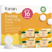 FOMIN Nachfüllungen für Schaumseife (16er Pack) - Honig-Birne Schaumseifen-Tabletten - Hautfreundliche Nachfüllung