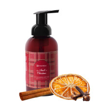 Aromatique The Smell of Christmas Foaming Hand Soap - 12 oz Gentle Cleanser with Warm Cinnamon Clove Orange Spice & Wood Scent - Fugtgivende efte