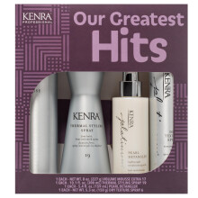 Kenra Professional Our Greatest Hits | Kit met Volume Mousse Extra 17, Thermal Spray 19, Pearl Detangler en Dry Texture Spray