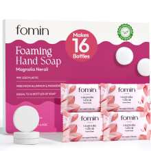 FOMIN skummende h?nds?bep?fyldninger (16 stk.) - Magnolia Neroli skummende h?nds?betabletter - Hudvenlig skums?bep?fyldning til h?ndvask - G?r 12